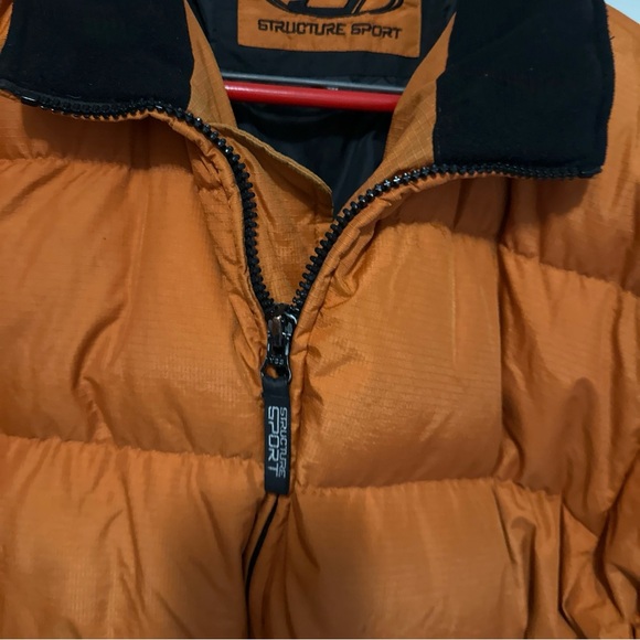 Structure Sport Men's Vibrant Orange down Puffer Jacket - Picture 10 of 10